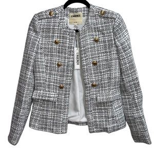 L’AGENCE Effie Tweed Open Front Blazer Jacket, worn twice!